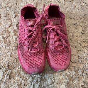NOBULL Diamond Knit Runners Women’s 8.5 Hot Bright Pink Sneakers Tennis Shoes